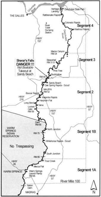 Deschutes River Boating Map