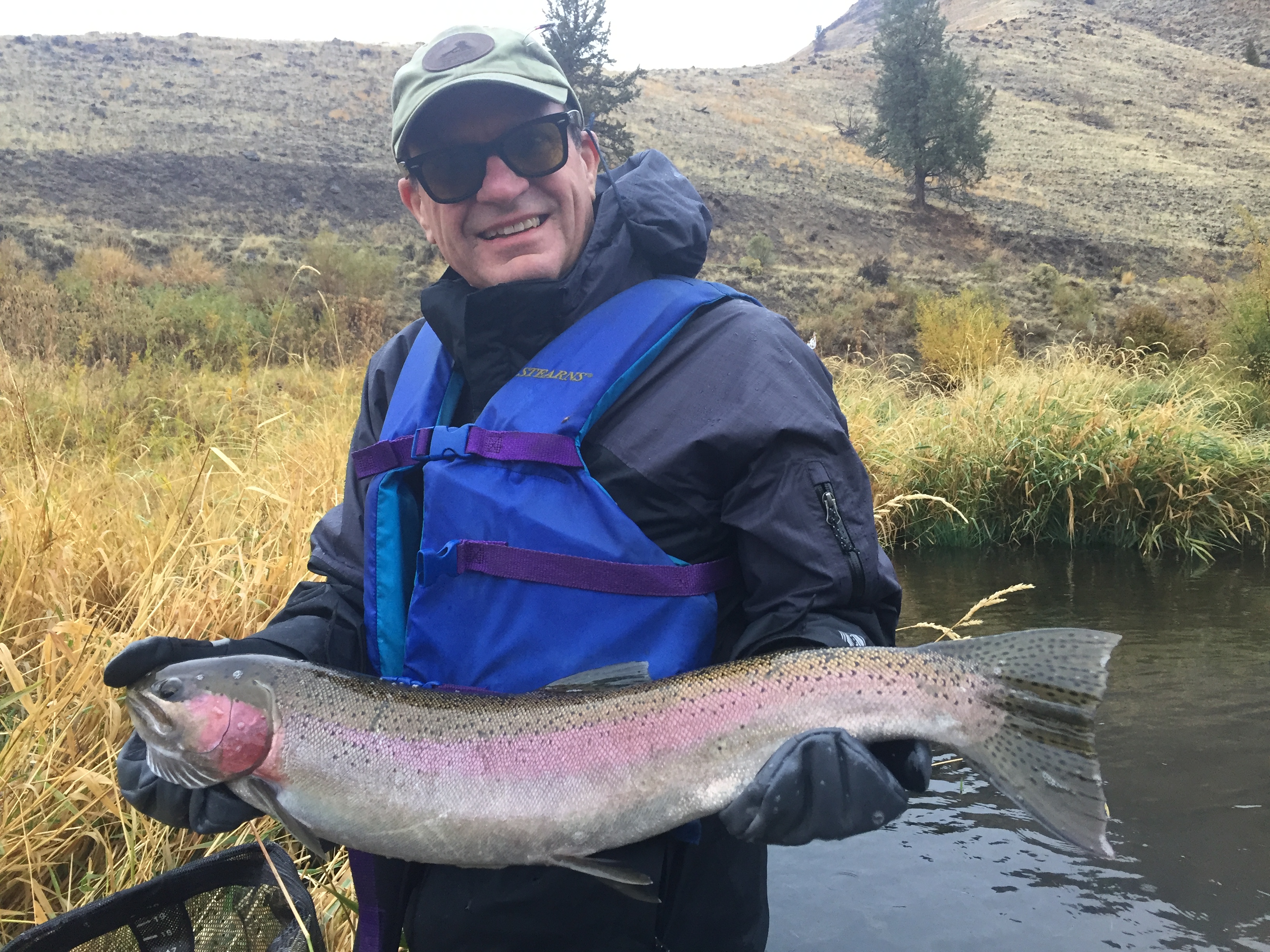 A client with a nice Deschutes River steelhead