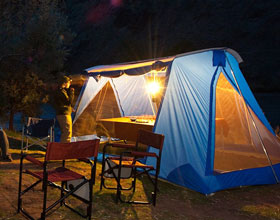 Our dining camp on the banks of the Deschutes!